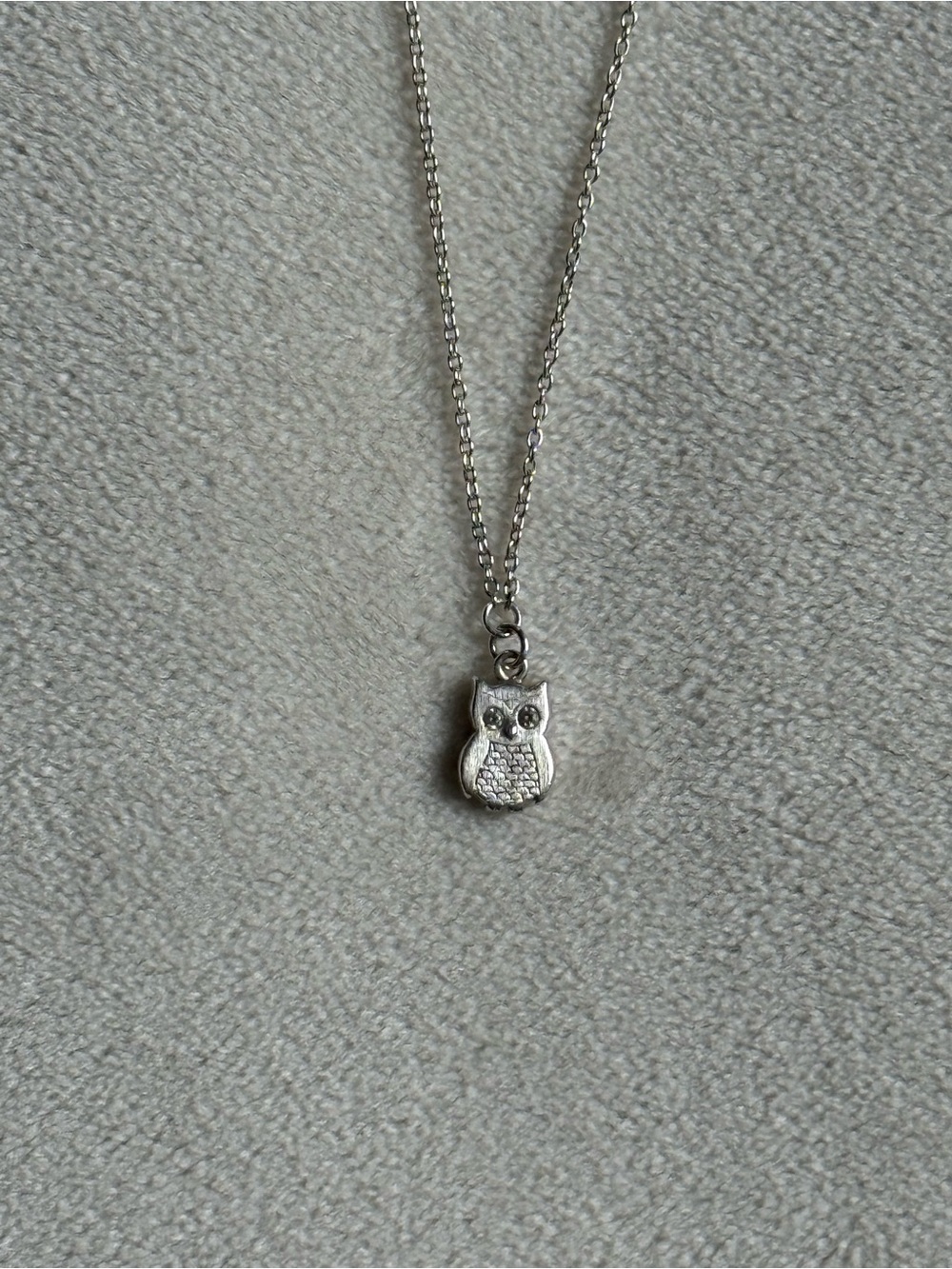Sterling silver owl pendant necklace